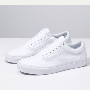 Canvas old skool white vans